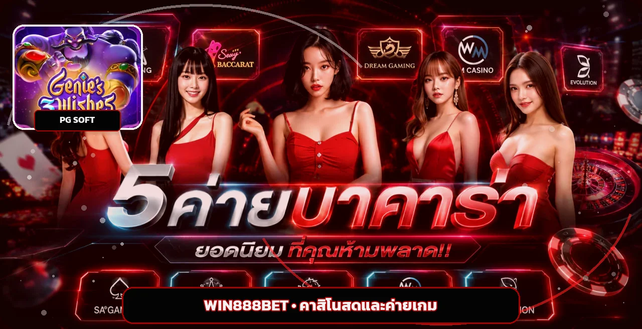 คาสิโนสดและค่ายเกมบน WIN888BET